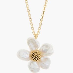 Kate Spade Floral Frenzy Necklace in Gold/ Ivory NWT